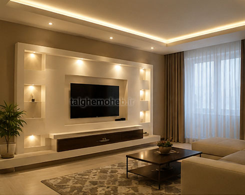 اجرای دیوار کناف TV ROOM
